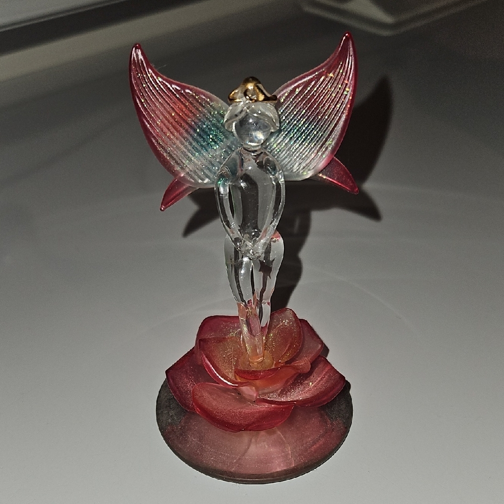 22 KT Gold Glass Fairy Sculpture UG Handcrafted